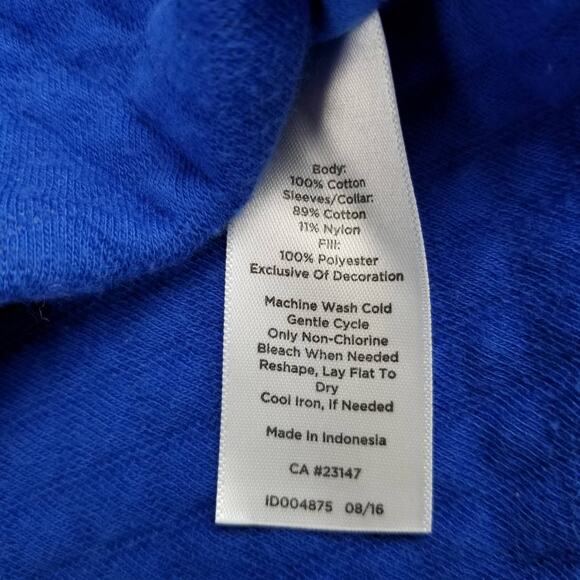 Talbots Blue Zip Up Houndstooth Jacket Pockets Lined Nice Size Med P - Picture 7 of 8